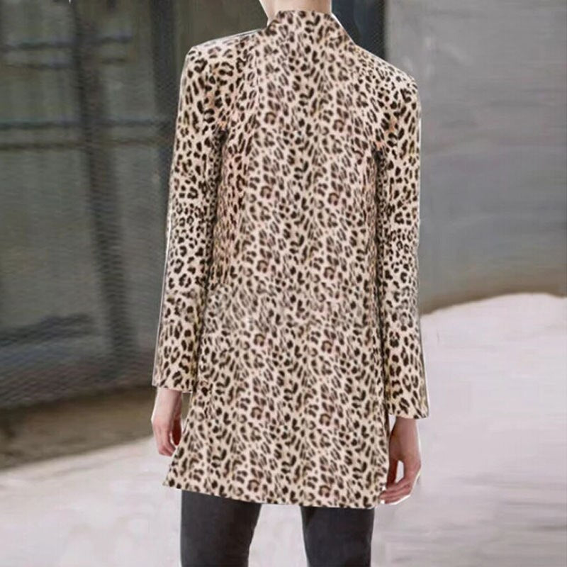 Ladies Blazer with leopard print
