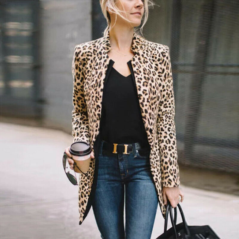 Ladies Blazer with leopard print