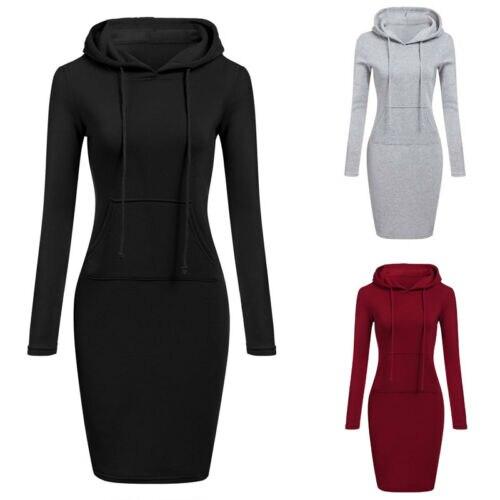 Slim Pullover Hoodie Dress