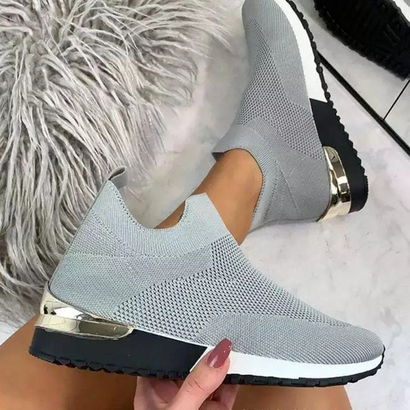 Elastic Slip-On Sneakers