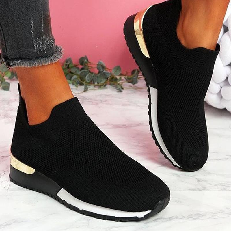 Elastic Slip-On Sneakers