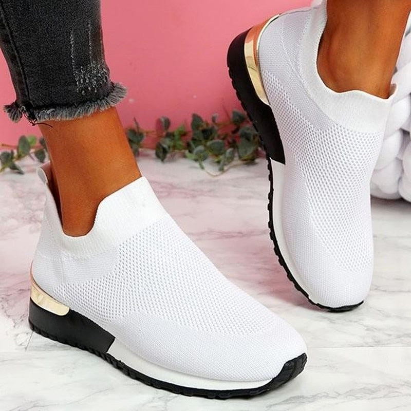 Elastic Slip-On Sneakers