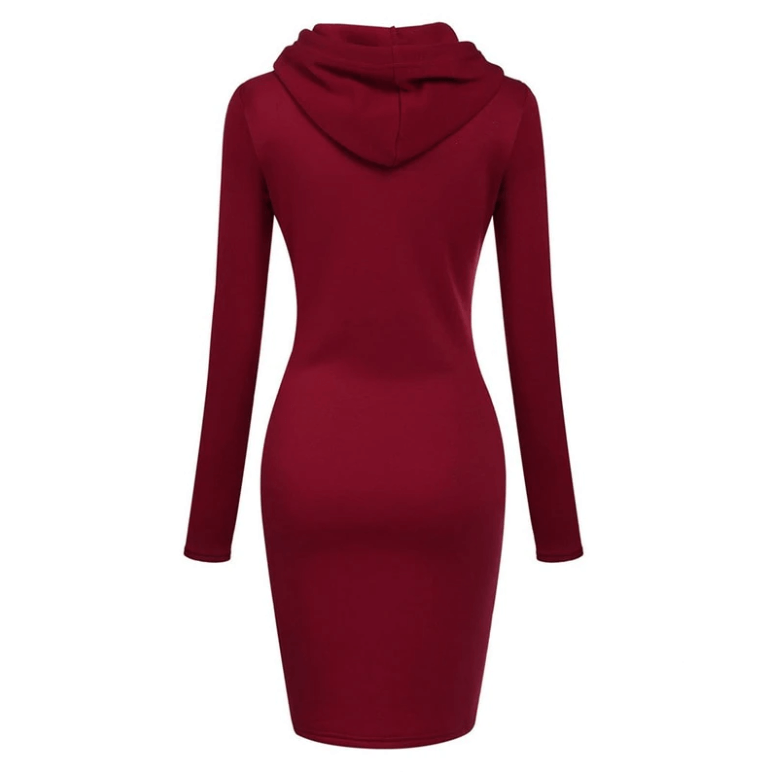 Slim Pullover Hoodie Dress