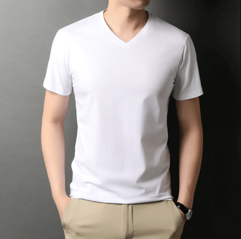 Men's Slim Fit V-neck T-shirt